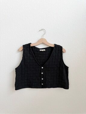 madewell black vest tank